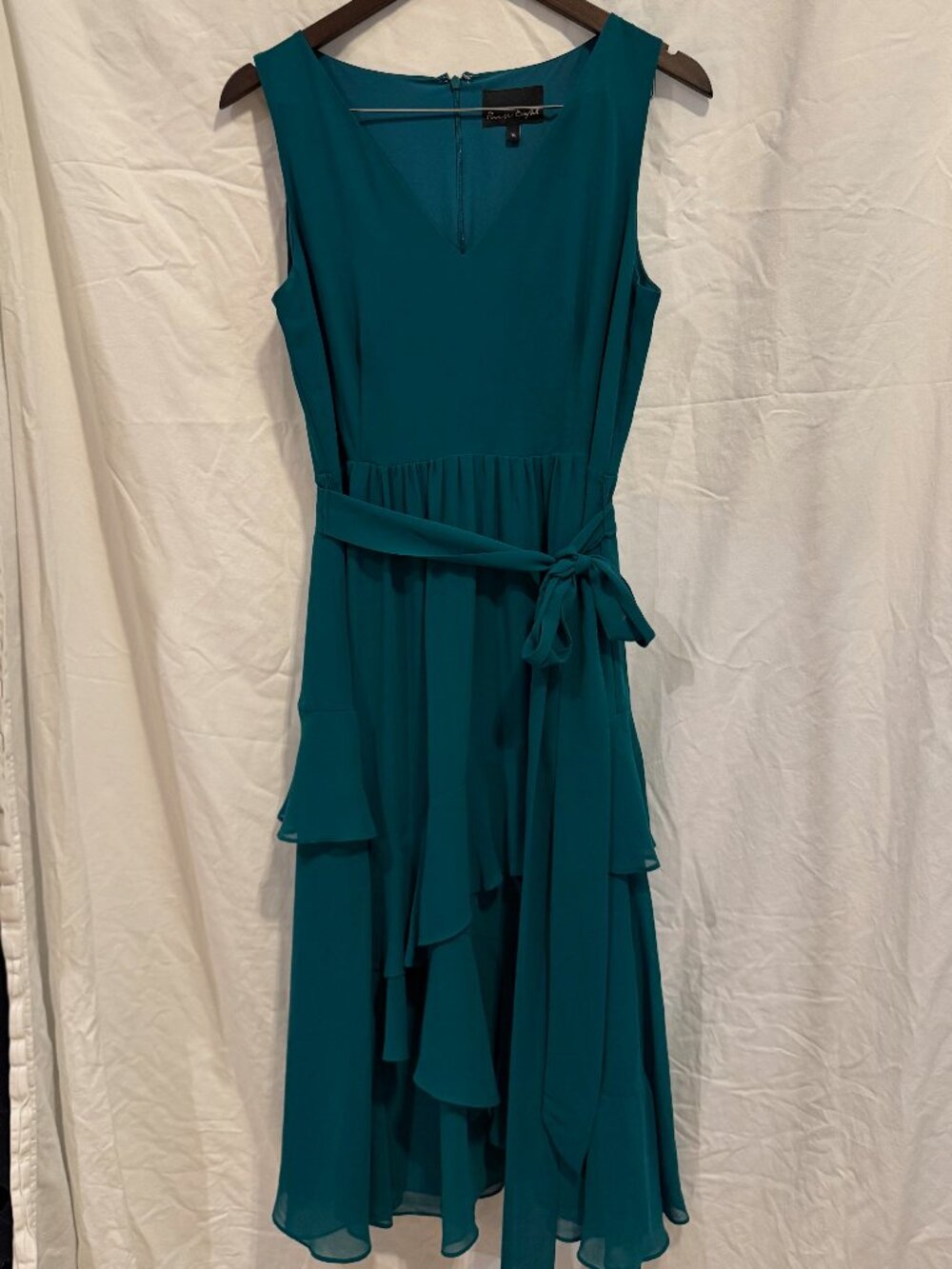Phase Eight Breesha Tiered Ruffle Dress | Jade Green | US 6 / UK 10